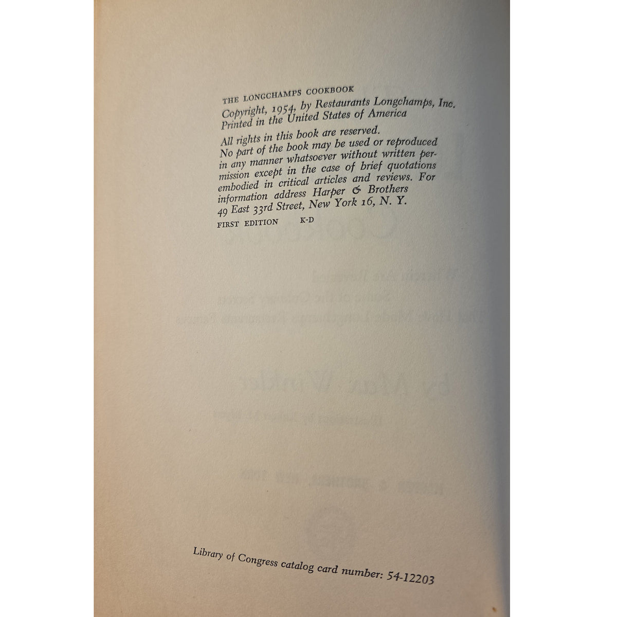 The Longchamps Cookbook