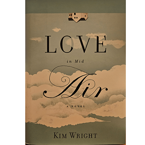 The cover of Love in Mid Air features soft blue clouds and a whimsical upside-down house, evoking themes of change and reflection. The title is presented in elegant fonts, creating a serene yet intriguing feel.

