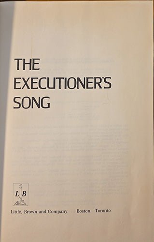 Norman Mailer's Pulitzer Prize winning : The Executioner's Song First Edition – rare, vintage, or collectible item from Deb’s Book Paradise