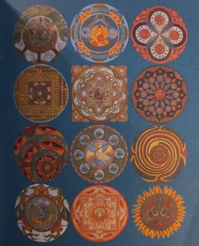 Interior spread showing multiple colorful mandala designs