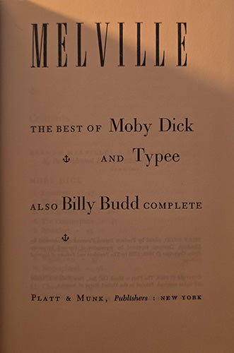 Melville: The Best of Moby Dick and Typee – Also Billy Budd Complete (Platt & Munk Great Writers Collection, 1964) – rare, vintage, or collectible item from Deb’s Book Paradise