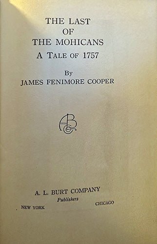 The Last of the Mohicans – rare, vintage, or collectible item from Deb’s Book Paradise
