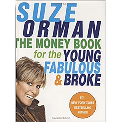 Cover of The Money Book for the Young, Fabulous & Broke by Suze Orman, featuring bold typography and the author's photo.