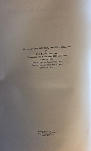 Navigation and Nautical Astronomy — U.S. Naval Institute | Vintage Maritime Hardcover – rare, vintage, or collectible item from Deb’s Book Paradise