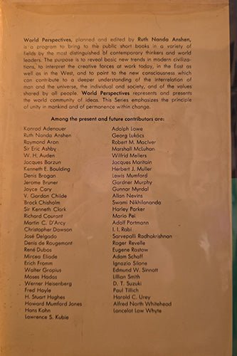 Dust jacket back cover of The Revolution of Hope showing World Perspectives series design