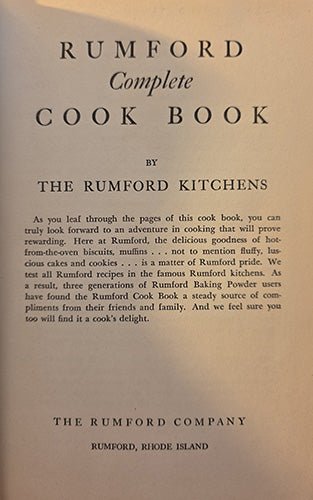 Rumford Complete Cook Book — Three - Volume Vintage Bundle (1934 & Revised Editions) – rare, vintage, or collectible item from Deb’s Book Paradise