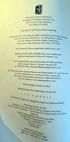 Seinfeldia – rare, vintage, or collectible item from Deb’s Book Paradise