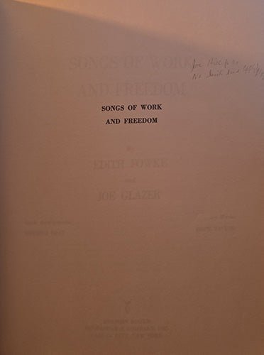 Songs of Work and Freedom – rare, vintage, or collectible item from Deb’s Book Paradise