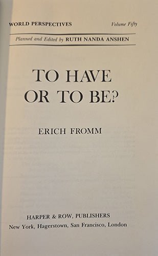 To Have or to Be – rare, vintage, or collectible item from Deb’s Book Paradise