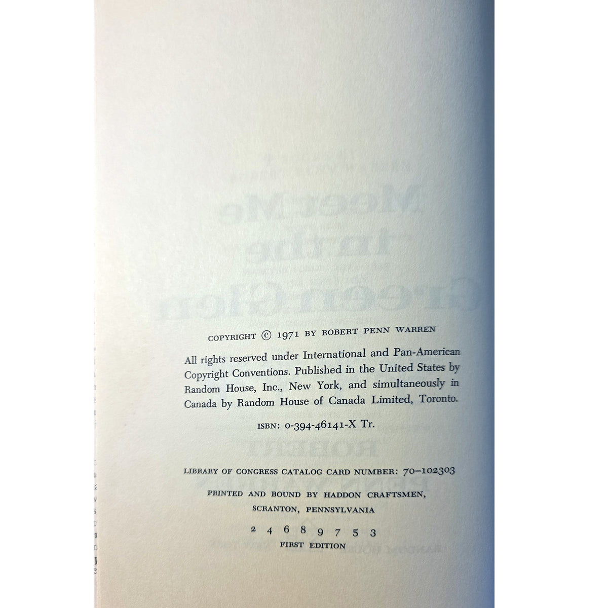 Meet Me in the Green Glen by Robert Penn Warren (1971)