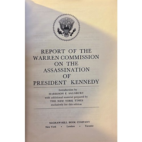 The Warren Commission Report (1964 First Edition) – rare, vintage, or collectible item from Deb’s Book Paradise