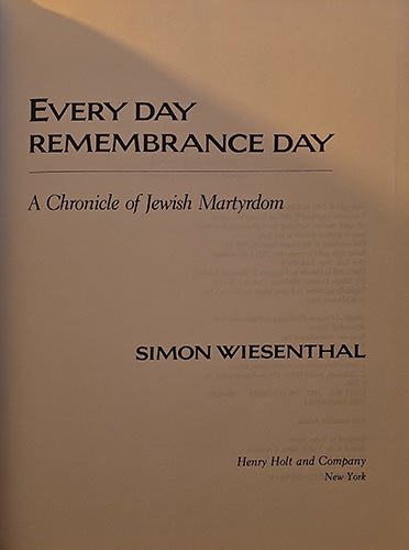 Simon Wiesenthal — Justice & Memory Two - Volume Collector’s Set – rare, vintage, or collectible item from Deb’s Book Paradise