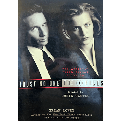 Cover of The X-Files: The Official Third Season Guide featuring David Duchovny as Fox Mulder and Gillian Anderson as Dana Scully. A dark background highlights the characters' iconic looks.